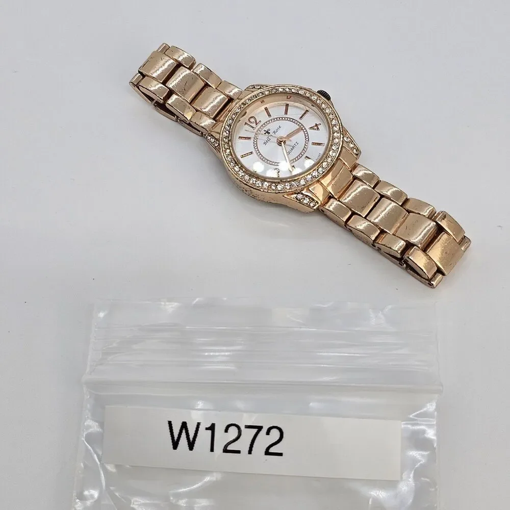 Bell Rose‎ Women's Watch 30MM Gold Dial Gold Bracelet Band 7